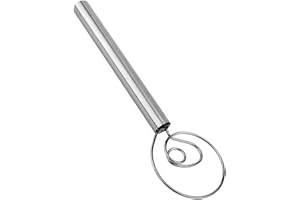 LEEQ Dänischer Teigbesen - Schneebesen - Edelstahl, dänischer Teigbesen, Koch- und Küchenutensil
