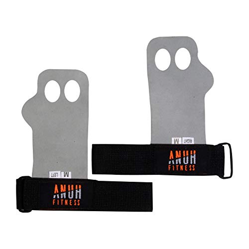 SelectCyclingWear - Guantes para Levantamiento de Peso, Gimnasia y Crossfit. para Seguridad y protección de la Palma de la Mano - Gris - Large