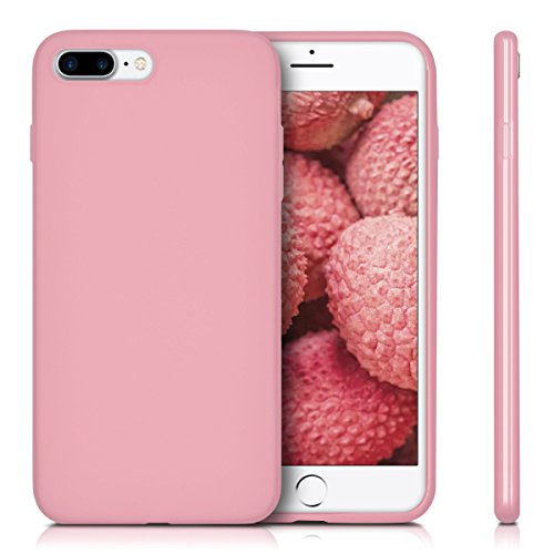 kwmobile Funda para Apple iPhone 7 Plus   8 Plus - Carcasa para m  vil en  TPU Silicona  - Protector  Trasero  en  Rosa Claro Mate 