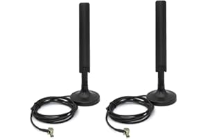 TREADALT-TEC 10dBi Externe 5G 4G LTE 3G GPRS GSM TS9 Magnetfuß MIMO Antenne für Netgear AT&T Nighthawk M6 MR6110 MR6500 M5 MR5100 M1 MR1100 LB1121, LB2120 Huawei MiFi Hotspots Router, 1,5 m, 2er-Pack