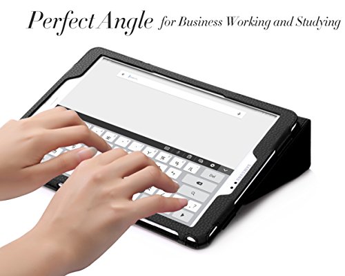 Galaxy Tab S2 9.7 Hülle,Samsung Galaxy Tab S2,Fyy® [Super Functional Series] Hochwertige Kunstleder Hülle mit elastitcher Handschlaufe und Halterungen für Karten, Notizen für Samsung Galaxy Tab S2 9.7 Zoll,Schwarz (mit automatischer Schlaf/ Weck-Funktion) - 5