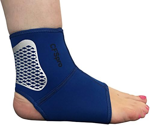 CFSpro - Premium Ankle Support. Lightweight, comfortable, firm support and compression. Helps stabilise strains, sprains, weak and injured ankles. Ideal for all Sports, running, tennis, football, rugby, basketball and walking. Unisex design (Blue, X-Large)