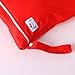 Waterproof Zipper Bag Washable Reusable Baby Cloth Diaper Bag (Red)