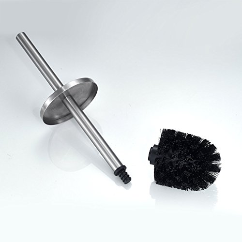 Auralum® Toilettenbürste Bürste Edelstahl Bürstenhalter Garnitur WC-Bürste Klobürste WC - 6