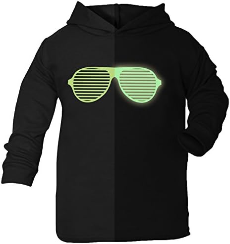 123t Baby Rave Glasses Toddlers Cotton Hoodie (12-24 - Black)