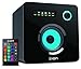 Price comparison product image ION Audio Flash Cube 50 W Bluetooth Speaker with Music Synchronised Multi-Colour Neon Glow Lights and Remote Control - Piano Black