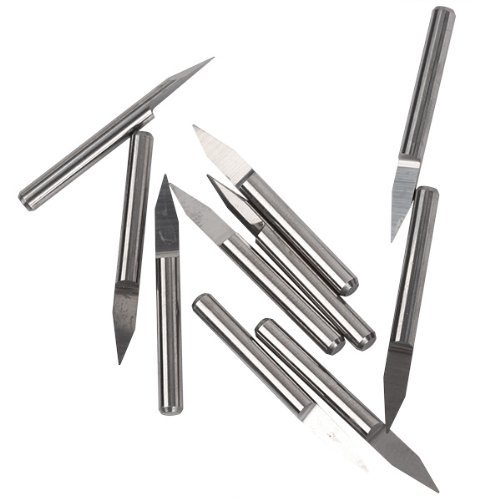 DN 30 Grad 0,2 mm Hartmetall Stich Spitzen CNC Fräser Werkzeug für PCB Board (Packung mit 10)