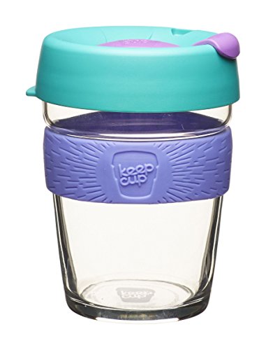 KeepCup Wiederverwendbarer Thermobecher, Reisebecher, glas, lime, 12oz/340ml