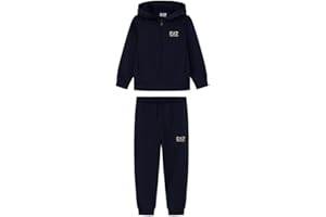 EA7 Emporio Armani Tuta Bambino in Cotone con Zip e Logo sulla Schiena 7B000031AF10380 8059797181821-16A