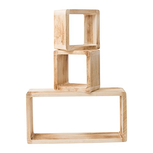 Cube Regale Set von 3 modularer-regale wand auf holzwürfel (Cod. RE4121) - 2