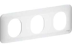 SCHNEIDER ELECTRIC Ovalis - plaque de finition - 3 postes horizontal