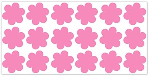 wallfactory - bike decal - 18 high-quality Flowers in soft pink
