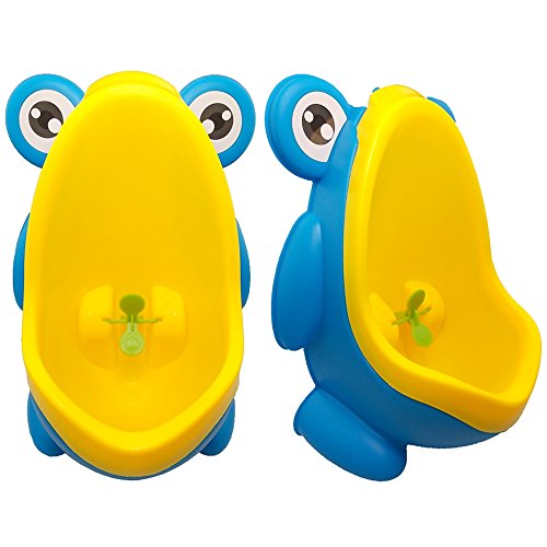 JJPRIME - Vasino orinatoio per bambini a forma di rana, aiuta i bambini a fare la pipì dentro al vaso grazie all'obiettivo centrale a forma di mulinello.
