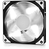 DEEPCOOL TF120 Case Fan 120mm Silent Fan with White LED Light for Computer Case cooling and Power Supply Cooling, 3 year warranty