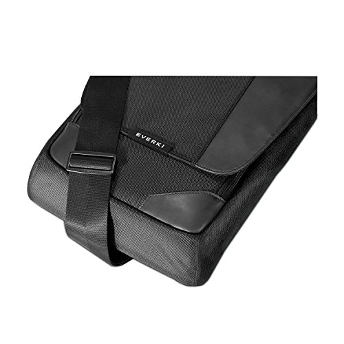 Everki Venue XL – Premium RFID Mini Messenger für iPad Pro 12 Zoll / Surface Pro / MacBook 12 Zoll / Tablet bis 13 Zoll mit durchdachtem Fächer-Konzept und weiteren hochwertigen Funktionen, Schwarz - 8