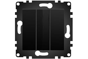 M LEDME WESA - Interrupteur mural simple standard triple mural, facile à installer avec option pour différents designs, sans cadre, PJ-17-B