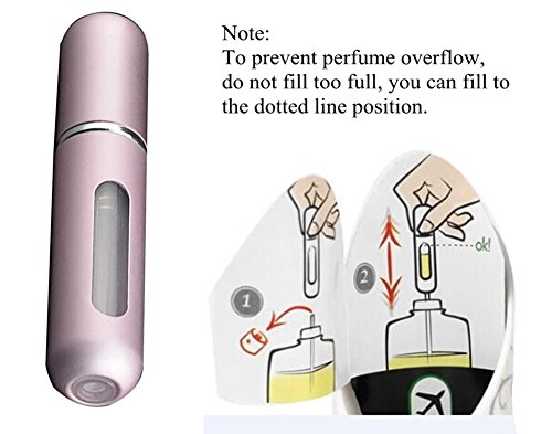 4 Stück Parfümzerstäuber Zerstäuber, Parfümzerstäuber Sprühflasche, CIDBEST® Reisen Portable Mini nachfüllbar Parfüm Zerstäuber, Beauty Zerstäuber ,Fashion Travel Perfume Spray Bottles , Leer Sprühflasche 5ml, Leicht nachfuellbar (Blau Gold Rot Pink) - 4