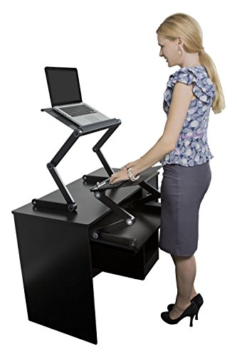 Uncaged Ergonomics WorkEZ Standing Desk Conversion Kit for Laptops and Desktops – Black - 5