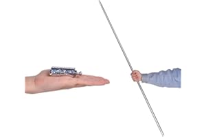 SUMAG 1pc Pocket Staff (Available Colors) Bo Staff Appearing Cane Metal Magic Tricks Close-Up Magic Show Trick Props Appearing/Vanishing Magic Show Trick Props (silver, 150cm)