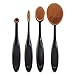 Tonsee 4Pcs/Set Makeup Brushes Toothbrush Eyebrow Oval Powder Cream Foundation Brush
