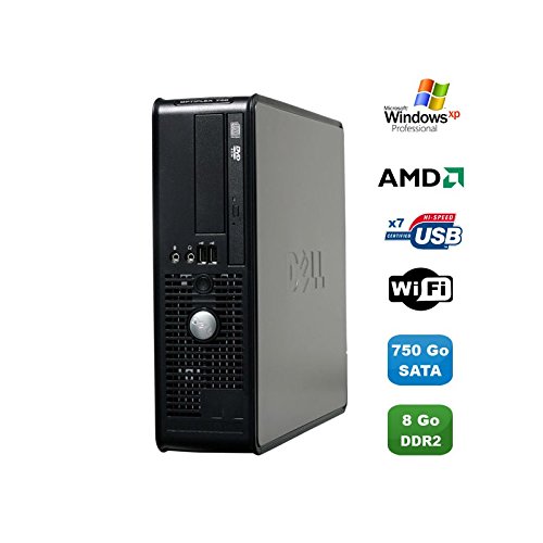 PC Dell Optiplex 740 SFF AMD Athlon 64 2.7 GHz 8 GB DDR2 750 GB WiFi DVD Win XP Pro