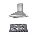 GLEN GL 6054 SS Kitchen Chimney 60cm + GL1065 TR built in Hob COMBO Offer RS.17499.00
