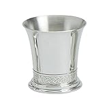 Fabricados a mano. Edwin Blyde & Co Vaso con Flaired Top, Plain Cuerpo y Tradicional Celta Alambre, Peltre