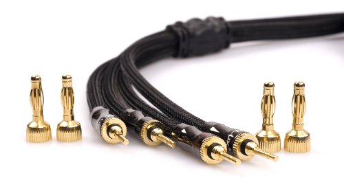 Obtener HiViLux - Juego de cables para altavoces Hi-Fi (2 cables de 2,5
m cada uno, se incluyen conectores de banana) Especial