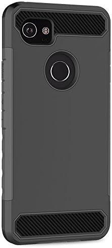 Google Pixel 2 XL Case, Ferlinso Drop Protection Heat Dissipation Dual Layer Hybrid Armor Defender Carbon Fiber Design Potective Case for Google Pixel 2 XL-Black