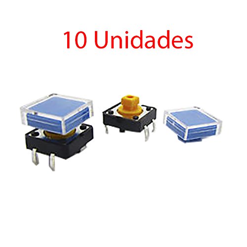 10x Pulsador con Tecla Personalizable Omron B3F 12x12 para Arduino, Protoboar