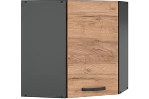 Vicco mobile angolare da cucina R-line, Quercia dorata/Antracite, 57 cm