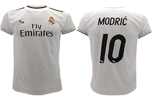 PRODOTTO UFFICIALE REAL MADRID Maglia Ufficiale Real Madrid Modric Bianco Home 2018 2019 in Blister Regalo