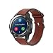 Produktbild Mumuj Echtes Lederarmband, Huawei Watch GT / 2 / Honor Watch Band 22mm Armbanduhr Band Schnalle Gürtel ArmbandLeder Armband Jewelry Metallarmband mit Schmuck Ersatzband Sport Magnet UhrBand Nylon