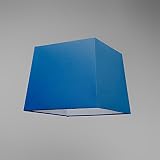 QAZQA Klassisch / Antik / Landhaus / Vintage / Rustikal / Modern / Polyester Lampenschirm 30cm quadratisch SU E27 blau , Quadratisch konisch Schirm Pendelleuchte - 3