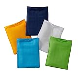 BORNINO 5er-Pack Mullwaschlappen 15x20 cm Babywaschlappen, mehrfarbig