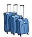 Produktbild PURE Koffer-Set BASIC / Reisegepäck / Trolley klein-mittel-groß / Handgepäck / Weichgepäck / Reisekoffer / Superleicht / Vortasche / blau