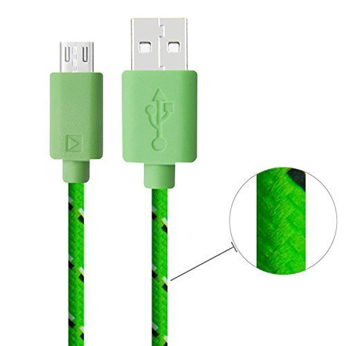 brosuper 2 m Micro USB Ladekabel Candy Farbe Woven Nylon USB Kabel für Android Smartphones Samsung Galaxy/Nexus/LG/Sony/HTC/Motorola, Kindle, PS4 Controller Datenkabel