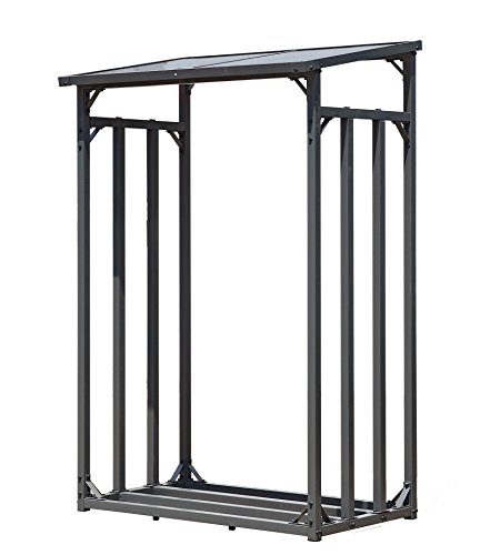 Kaminholzunterstand 130x70x203cm Kaminholzregal Kamin Holzofen Regal - 2