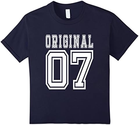 Kids 2007 T-shirt 10th Birthday Gift 10 Year Old B-day Original 12 Navy