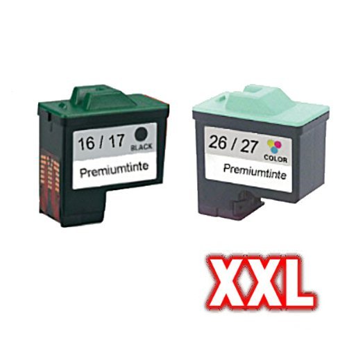 Kompatible Tintenpatronen Sparset (alle Farben) für Lexmark 80D2126 / 80D2952 (No. 16 + 26 / 17+ 27 ) Z602 Z603 Z605 Z611 Z612 Z614 Z615 Z617 Z640 Z645 Z717