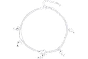 CHEREDA 925 Silver Anklet Double-deck Foot Chain Anklets For Women Beach Casual Jewelry Accessories