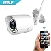 Produktbild IP Kamera 1080P HUAYUU Überwachungskamera 1080P HD WLAN IP Kamera für Außen Wasserdicht Wlan Kamera für Außen/IP überwachungskamera/IP cam mit LAN & Wlan/Wifi für Outdoor/Indoor,Bewegungserkennung, Unterstützung FTPBis zu 128GB SD Karte-Weiß