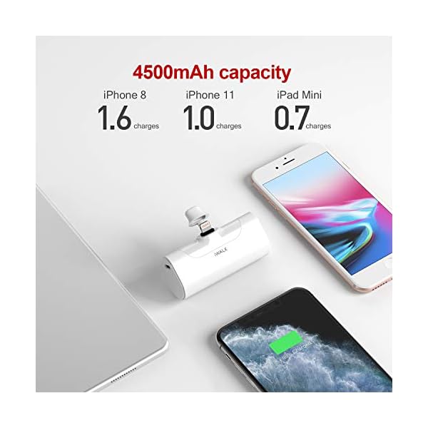 iWALK Mini Cargador Portátil, Banco de Energía Ultra Compacto de 4500 mAh, Batería Externa Pequeña y Linda Compatible… - Image 4