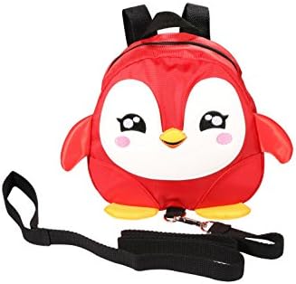 WINSHEA Baby Toddler Safety Harness Backpack Child Kids Cute Cartoon Strap Shoulder Backpack Bag with Reins Leash Rucksack Harness Walkers Tether Belt (Red)