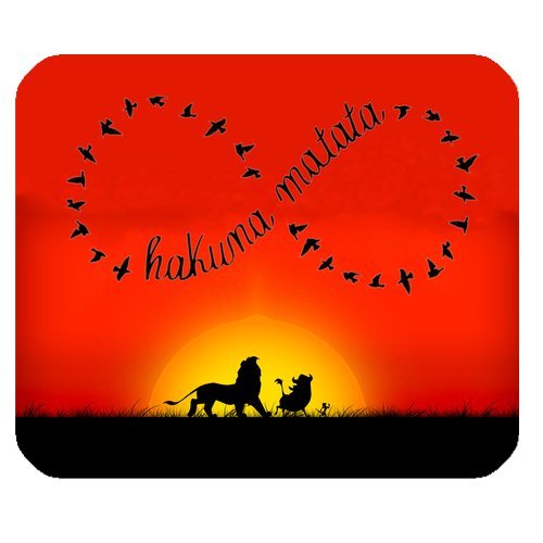 Preisvergleich Produktbild leonardcustom- Personalisierte Rechteck rutschfeste Gummi Mauspad Gaming Maus Pad / Badvorleger der König der Löwen Hakuna Matata – lcmpv1056