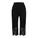 Produktbild Coolster Plus Größe Frauen Hot Pants Casual Wadenlangen Hosen Lose Sport Spitze Yoga Hosen (schwarz, XL) (schwarz, 5XL)