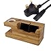 Price comparison product image Freebily Wooden Charging Station 3-Port Bamboo Docking Rack and Cord Organizer Holder for iPhone Apple Watch Samsung Huawei Smartphone