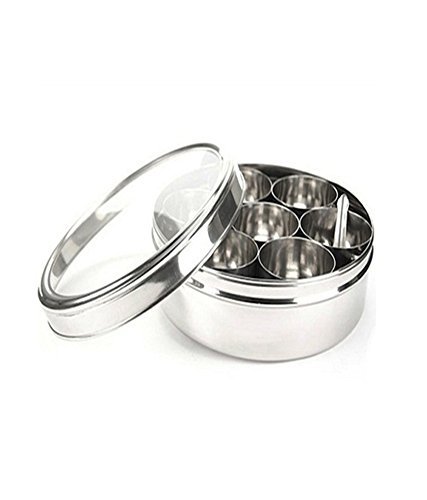King International 100% Stainless Steel Spice Box with See Thru Lid Box Set of 9 Pieces | 18.5 cm RS.694 (51.00% Off) - Amazon