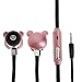 Produktbild CADANIA Kopfhörer 3,5 mm Magnetische Kopfhörer In-Ear Stereo Niedlichen Cartoon Headset Ohrhörer Super Bass für iPhone Samsung Smart Phone Rose Gold