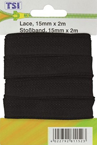 TSI 81152 Stoßband Einzuglitze 15mm x 2m schwarz